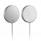 WK Design USB-C Mini Magnetic Wireless Qi Charger 15W - поставка (пад) за безжично зареждане за iPhone с Magsafe (сребрист) thumbnail 2