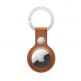 Apple AirTag Leather Key Ring - стилен ключодържател от естествена кожа за Apple AirTag (кафяв) thumbnail