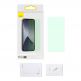 Baseus Full Coverage Green Tempered Glass Film with Anti Blue Light Filter (SGAPIPH67N-LP02) - стъклено защитно покритие за целия дисплей на  iPhone 12 Pro Max (прозрачен) (2 броя) thumbnail 18