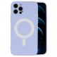 Tel Protect MagSilicone Case - силиконов (TPU) калъф с вграден магнитен конектор (MagSafe) за iPhone 12 Pro (лилав) thumbnail