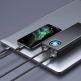 Baseus Ambilight Power Bank 65W with Digital Display Quick Charge (PPLG-A01) - външна батерия 30000 mAh с 4xUSB и 2xUSB-C изходи за зареждане на смартфони и таблети (черен) thumbnail 4