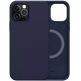 JC MagSilicone Case - силиконов (TPU) калъф с вграден магнитен конектор (MagSafe) за iPhone 12 Pro Max (тъмносин) thumbnail
