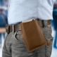 JC Belt Case Universal - кожен калъф за колана за смартфони до 6 инча (черен) thumbnail 2