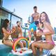 Relaxdays Inflatable Pool Drink Holder Rainbow - надуваема поставка за напитки за плаж (шарен) thumbnail 2