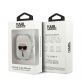Karl Lagerfeld Airpods Ikonik Silicone Case - силиконов калъф с карабинер за Apple Airpods и Apple Airpods 2 (бял) thumbnail 3