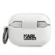 Karl Lagerfeld Airpods Pro Ikonik Silicone Case - силиконов калъф с карабинер за Apple Airpods Pro (бял) thumbnail 2