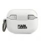 Karl Lagerfeld Airpods Pro Choupette Silicone Case - силиконов калъф с карабинер за Apple Airpods Pro (бял) thumbnail 2