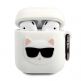 Karl Lagerfeld Airpods Choupette Silicone Case - силиконов калъф с карабинер за Apple Airpods и Apple Airpods 2 (бял) thumbnail