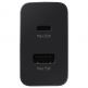 Samsung Power Adapter Duo 35W Wall Charger EP-TA220NB - захранване за ел. мрежа с USB, USB-C изход и технологии за бързо зареждане (черен) (ритейл опаковка) thumbnail 3