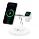 Belkin Boost Charge Pro 3-in-1 Wireless Charger with MagSafe 15W - тройна поставка (пад) за безжично зареждане за iPhone с Magsafe, Apple Watch и AirPods Pro (бял)	 thumbnail
