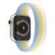 JC Design Silicone SoloLoop Band - силиконова каишка за Apple Watch 42мм, 44мм (син-жълт) thumbnail 3