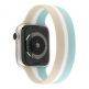JC Design Silicone SoloLoop Band - силиконова каишка за Apple Watch 38мм, 40мм (бял-син) thumbnail 3