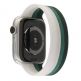 JC Design Silicone SoloLoop Band - силиконова каишка за Apple Watch 38мм, 40мм (бял-зелен) thumbnail 3