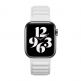 JC Design Silicone Link Band - магнитна силиконова каишка за Apple Watch 38мм, 40мм (бял) thumbnail