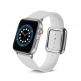JC Design Modern Buckle Band - силиконова каишка с магнитна закопчалка за Apple Watch 38мм, 40мм (бял) thumbnail