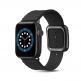 JC Design Modern Buckle Band - силиконова каишка с магнитна закопчалка за Apple Watch 42мм, 44мм (черен) thumbnail