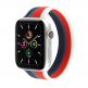 JC Design Silicone SoloLoop Band - силиконова каишка за Apple Watch 42мм, 44мм (сив-червен) thumbnail