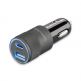 4smarts Fast Car Charger Rapid+ with Quick Charge 3.0 and Power Delivery - бързо зарядно за кола с USB и USB-C изход (тъмносив) thumbnail