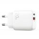 Joyroom Dual Port Fast Charger 20W with Quick Charge and PD - захранване за ел. мрежа с USB-A и USB-C изходи и технологии за бързо зареждане (бял) thumbnail