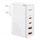 Baseus GaN 2 Pro Charger 100W (CCGAN2P-L02) - захранване за ел. мрежа за лаптопи, смартфони и таблети с 2xUSB и 2xUSB-C изходи с технология за бързо зареждане и USB-C кабел (бял) thumbnail