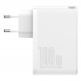 Baseus GaN 2 Pro Charger 100W (CCGAN2P-L02) - захранване за ел. мрежа за лаптопи, смартфони и таблети с 2xUSB и 2xUSB-C изходи с технология за бързо зареждане и USB-C кабел (бял) thumbnail 10