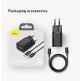 Baseus Super Si USB-C PD Wall Charger 25W (TZCCSUP-L01) - захранване за ел. мрежа с USB-C изход с технология за бързо зареждане и USB-C към USB-C кабел (черен) thumbnail 6