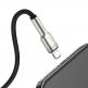 Baseus Cafule Metal Series USB Lightning Cable (CALJK-A01) - Lightning USB кабел за Apple устройства с Lightning порт (100 см) (черен-златист) thumbnail 3