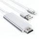 Choetech Lightning to HDMI Cable and Charging Function - кабел за свързване и зареждане от Lightning към HDMI за мобилни устройства с Lightning (бял) thumbnail