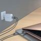 Choetech GaN Fast Charger 100W USB-C PD Wall Charger - захранване с 2 x USB-C изхода и с технология за бързо зареждане (бял)  thumbnail 5