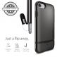 Spigen Flip Armor Case - хибриден кейс с отделение за кр. карти и най-висока степен на защита за iPhone SE (2020), iPhone 8, iPhone 7 (тъмносив) thumbnail 3