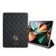 Guess 4G Folio Cover - дизайнерски кожен кейс и поставка за iPad Pro 12.9 M1 (2021) (сив) thumbnail