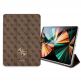 Guess 4G Folio Cover - дизайнерски кожен кейс и поставка за iPad Pro 12.9 M1 (2021) (кафяв) thumbnail