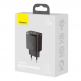 Baseus Compact USB & USB-C QC 3.0 Wall Charger 20W (CCXJ-B01) - захранване за ел. мрежа с USB и USB-C изходи и технология за бързо зареждане (черен) thumbnail 5
