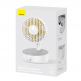 Baseus Hermit 2in1 Desktop Wireless Charger With Oscillating Fan - поставка (пад) за безжично зареждане (10W) и настолен вентилатор за Qi съвместими устройства (бял) thumbnail 5
