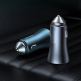 Baseus Golden Contactor Pro Quick Car Charger 40W (TZCCJD-A0G) - зарядно за кола с два USB изхода, технология за бързо зареждане и USB-A към USB-C кабел (тъмносив) thumbnail 6