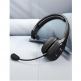 TeckNet Bluetooth On-Ear Noise Cancelling Headset - безжична блутут слушалка с управление на звука и микрофон за мобилни устройства (черен) thumbnail 8