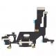 OEM iPhone 11 System Connector and Flex Cable - лентов кабел с Lightning конектора и долните микрофони за iPhone 11 (черен) thumbnail