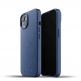 Mujjo Full Leather Case - кожен (естествена кожа) кейс за iPhone 13 (син) thumbnail