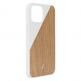 Native Union Clic Wooden Case - дизайнерски хибриден (дърво+TPU) кейс за iPhone 12, iPhone 12 Pro (бял) thumbnail 3