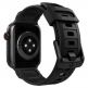 Spigen Rugged Band - хибридна каишка (полимер+карбон) за Apple Watch 45мм, 44мм и 42мм (черен) thumbnail 4
