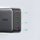 Ugreen GaN Fast Wall Charger PPS 100W - захранване за ел. мрежа за лаптопи, смартфони и таблети с USB и 3xUSB-C изходи с технология за бързо зареждане (черен) thumbnail 5