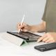 SwitchEasy Origami Case - полиуретанов кейс и поставка за iPad Pro 12.9 M1 (2021), iPad Pro 12.9 (2020), iPad Pro 12.9 (2018) (светлосин) thumbnail 6