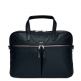 Knomo Hanover Slim Leather Laptop Briefcase 14 - луксозна чанта за MacBook и преносими компютри до 14 инча (тъмносин) thumbnail