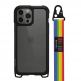 SwitchEasy Odyssey Rainbow Case - удароустойчив хибриден кейс с връзка и карабинер за iPhone 13 Pro Max (черен)  thumbnail