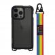 SwitchEasy Odyssey Rainbow Case - удароустойчив хибриден кейс с връзка и карабинер за iPhone 13 Pro (черен)  thumbnail