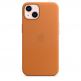 Apple iPhone Leather Case with MagSafe - оригинален кожен кейс (естествена кожа) за iPhone 13 (оранжев) thumbnail 4