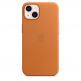 Apple iPhone Leather Case with MagSafe - оригинален кожен кейс (естествена кожа) за iPhone 13 (оранжев) thumbnail 4