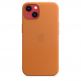 Apple iPhone Leather Case with MagSafe - оригинален кожен кейс (естествена кожа) за iPhone 13 (оранжев) thumbnail 5