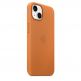 Apple iPhone Leather Case with MagSafe - оригинален кожен кейс (естествена кожа) за iPhone 13 (оранжев) thumbnail 6