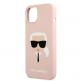Karl Lagerfeld Head Silicone Case - дизайнерски силиконов кейс за iPhone 13 (розов) thumbnail 6